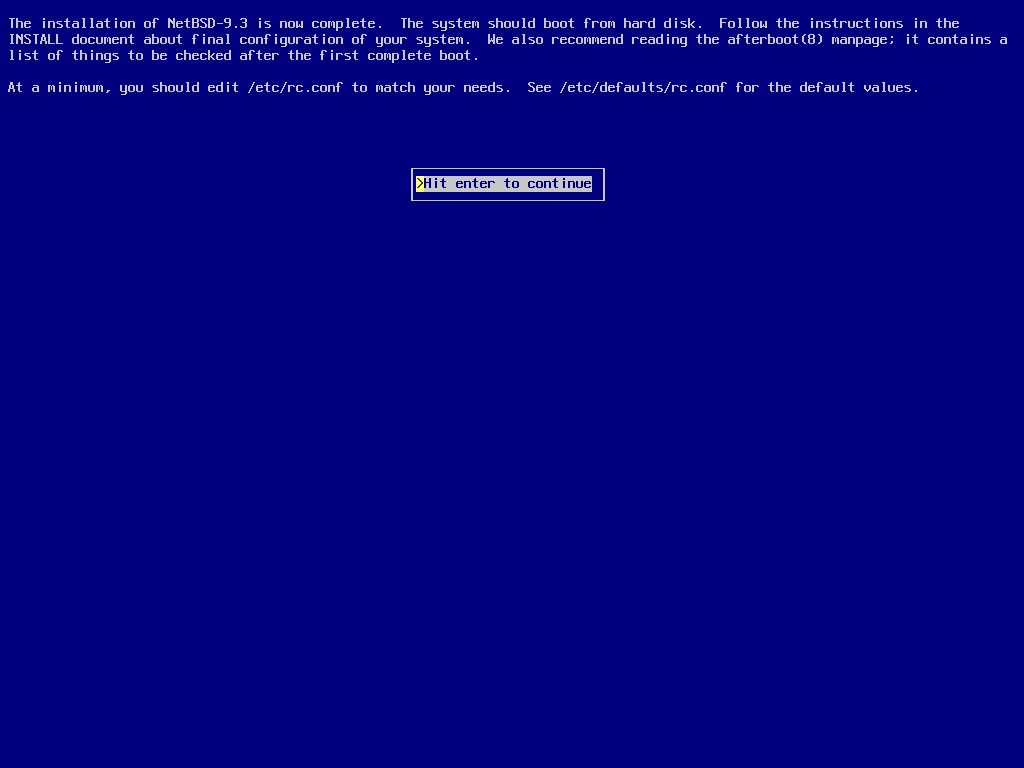 install NetBSD